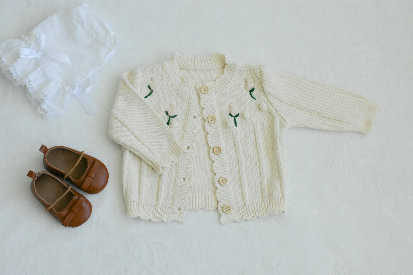 Elegant Laura Cardigan - Cream